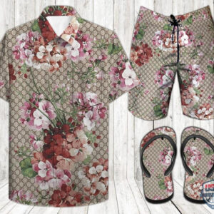 Gucci Set Hawaiian Shirt Beach Short 12
