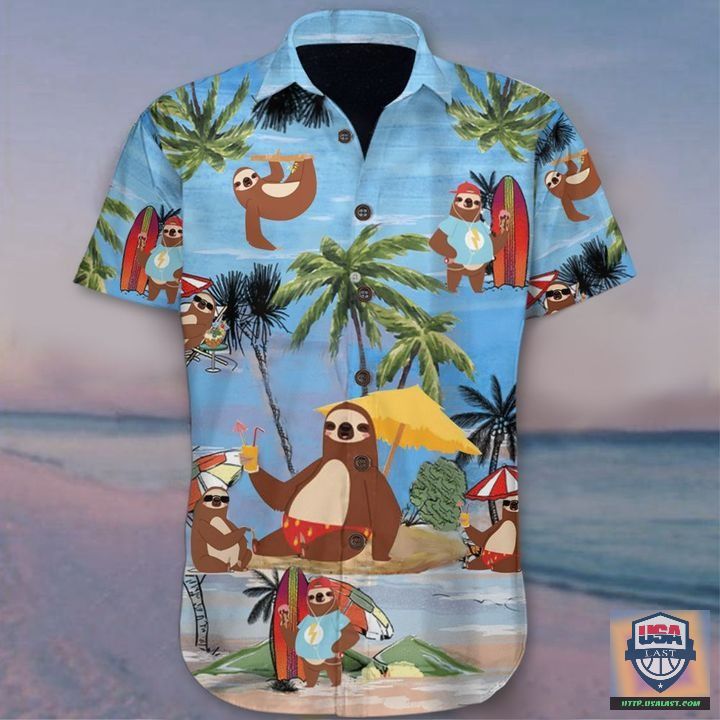 Sloth Beach Holiday Hawaiian Shirt Beach Short Sloth Beach Holiday Hawaiian Shirt Beach Short