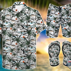 Louis Vuitton Combo Hawaiian Shirt And Short 35