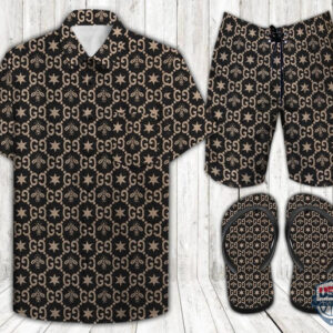 Gucci Set Hawaiian Shirt Beach Short 12