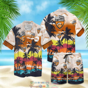 Lorient Fc Palm Tree Hawaiian Shirt Beach Shorts