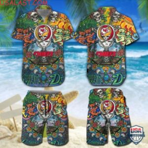Nfl Kansas City Chiefs Grateful Dead Bears Hawaiian Shirt And Shorts