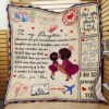 to My Daughter Remember Whose Daughter You are Love Mom Black Woman Quilt Blanket Printed Polyester Fabric Quilt Blanket Queen Size 80x90 inches Quilt Blanket