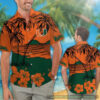 Miami Hurricanes Hibiscus Hawaiian Shirt Beach Short