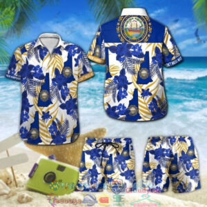 New Hampshire Tropical Hibiscus Hawaiian Shirt And Shorts