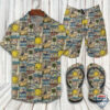 Nirvana Hawaiian Shirt Beach Short And Flip Flops