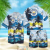 Manchester City Fc Palm Tree Hawaiian Shirt Beach Shorts