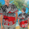 Georgia Bulldogs Hibiscus Hawaiian Shirt Beach Short