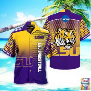 Lsu Tigers Ncaa Hawaiian Shirt Beach Short